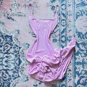 SKIMS Soft Lounge Long Slip Dress in Petal in XS